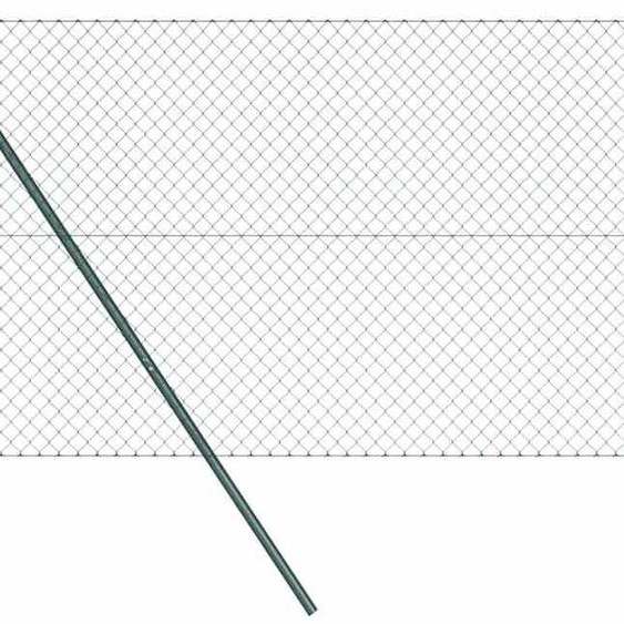vidaXL Clôture en treillis métallique à fixer au sol, 10 x 1,5 m, couleur verte