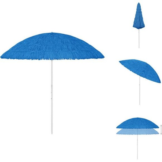 vidaXL Hawaii Parasol Bleu 300 cm - Parasols & ombrelles