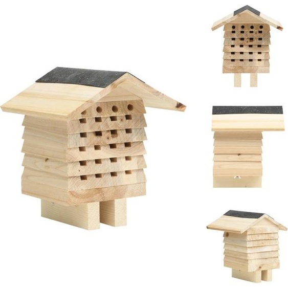 vidaXL Hôtel pour abeilles sapin massif 22x20x20 cm - Habitat & Enclos pour petits animaux