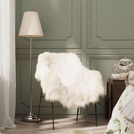 Housse de chaise - vidaXL - Peau de mouton islandaise - Crème - 70x110 cm - Style scandinave moderne