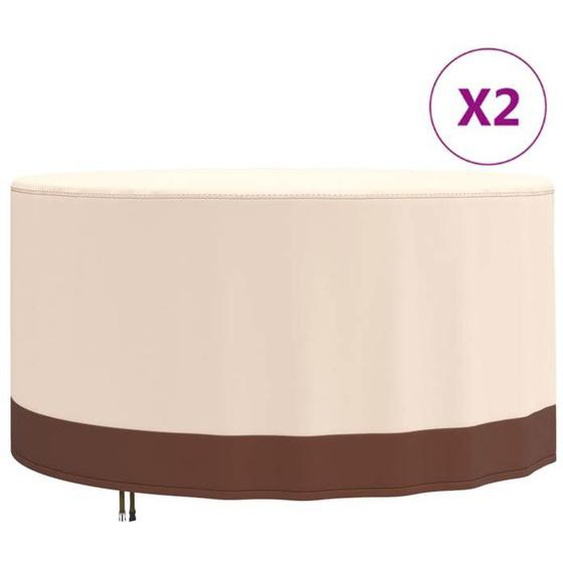 vidaXL Housses de salon de jardin 2 pcs Ø 157x71 cm 600D tissu oxford 3203363