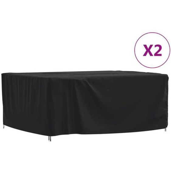 vidaXL Housses de salon de jardin 2pcs 242x182x100cm 420D tissu oxford 3203356