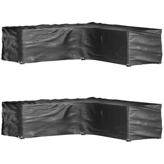 vidaXL Housses de salon de jardin en forme de L 2 pcs 16 œillets 3155373