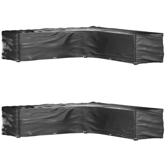 vidaXL Housses de salon de jardin en forme de L 2 pcs 20 œillets 3155375
