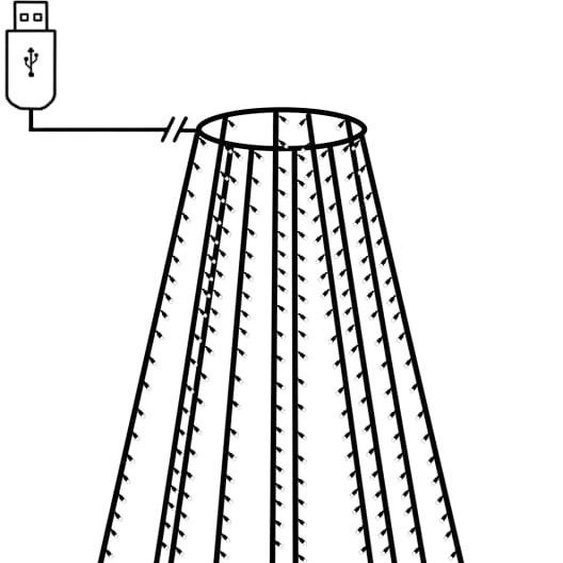 vidaXL Illumination du sapin de Noël 500 LED bleu 500 cm