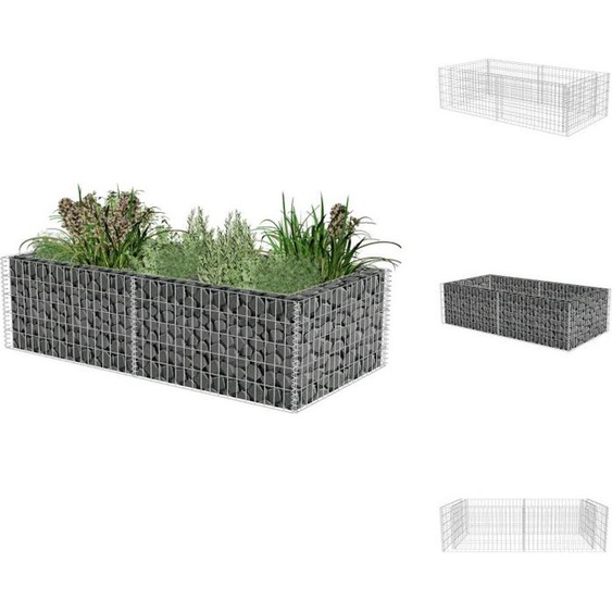 vidaXL Jardinière en pierre 180×90×50 cm - panneaux de clôture