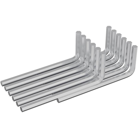 vidaXL Jeu de clés Allen 2118 pièces, argent, 22 x 66 mm, acier