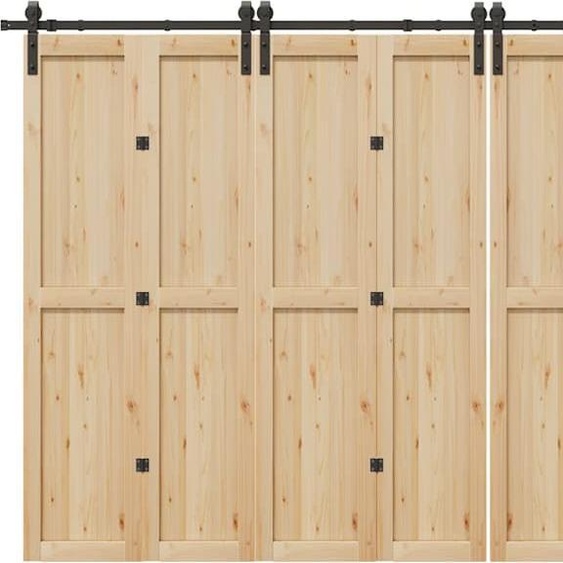 vidaXL Kit de ferrures pour portes coulissantes 400 cm acier noir