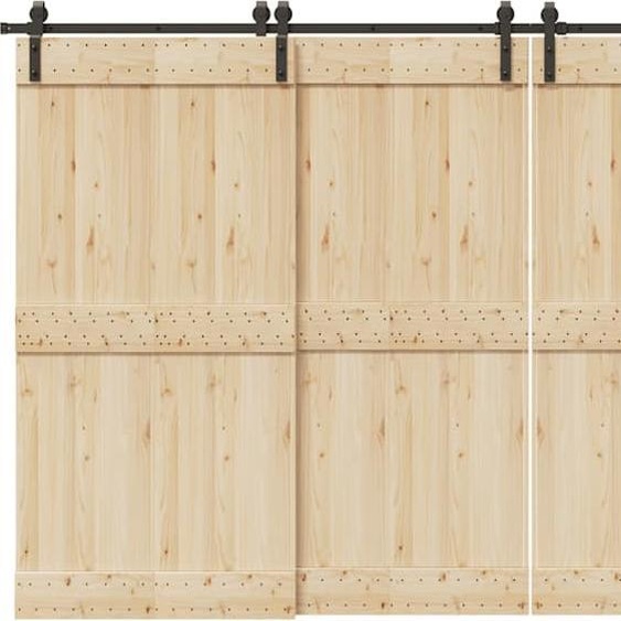 vidaXL Kit de ferrures pour portes coulissantes 400 cm acier noir