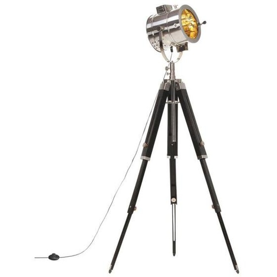 vidaXL Lampadaire à Trépied Lampe sur Pied Lampe à Piédestal Hauteur Réglable Salon Maison Intérieur 165 cm Bois de Manguier 286111