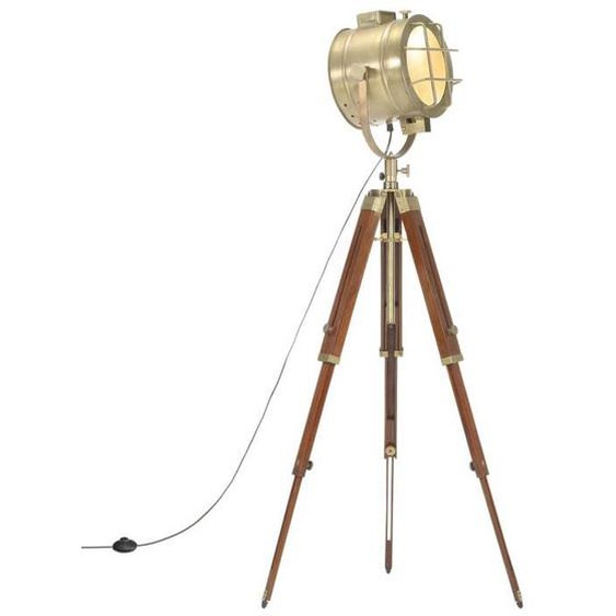 vidaXL Lampadaire à Trépied Lampe sur Pied Lampe à Piédestal Hauteur Réglable Salon Maison Intérieur 165 cm Bois de Manguier 286112