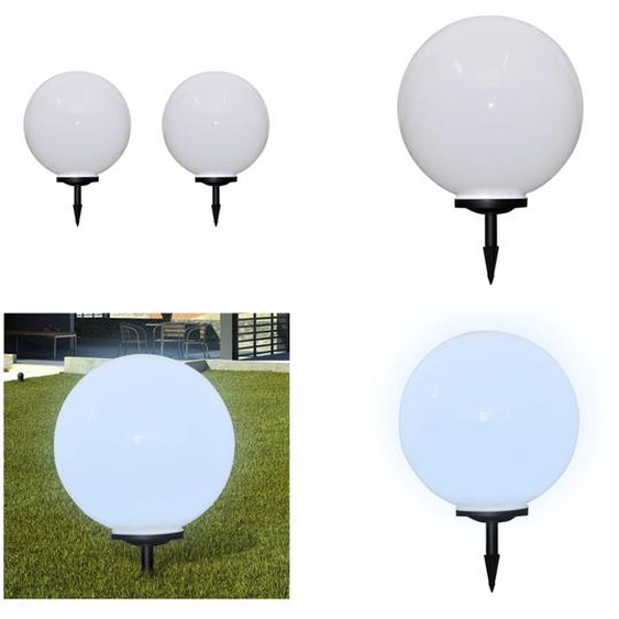 vidaXL Lampes dallée 2 pcs. LED 50 cm avec piquet de terre - Lampe de jardin - Lampes de jardin - Lampes de jardin