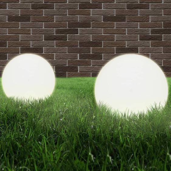 vidaXL Lampes de jardin LED 4 pcs. Sphérique 40 cm PMMA