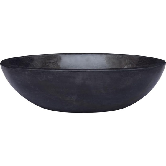 vidaXL Lavabo noir 53x40x15 cm marbre