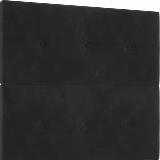 vidaXL LED Lit Boxspring avec matelas noir 120 x 190 cm Tissu