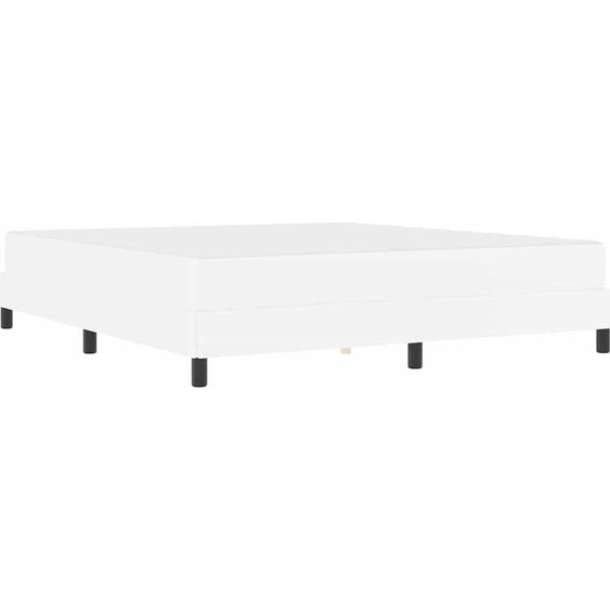 vidaXL Cadre de lit avec matelas blanc pur 180 x 200 cm Tissu