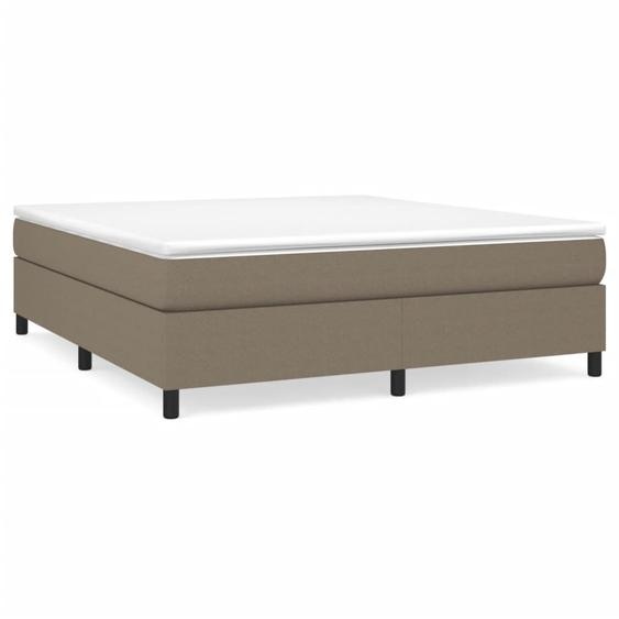 vidaXL Lit boxspring avec matelas Taupe 160x200 cm Tissu