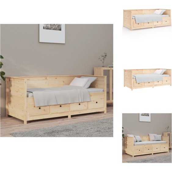 vidaXL Lit de jour 90x190 cm Pin massif - Lits et sommiers