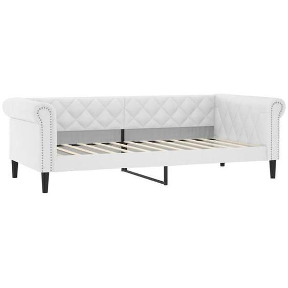 vidaXL Lit de jour blanc 80x200 cm simili-cuir