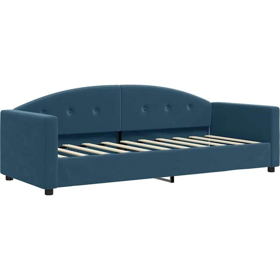 vidaXL Lit de jour bleu 80x200 cm velours