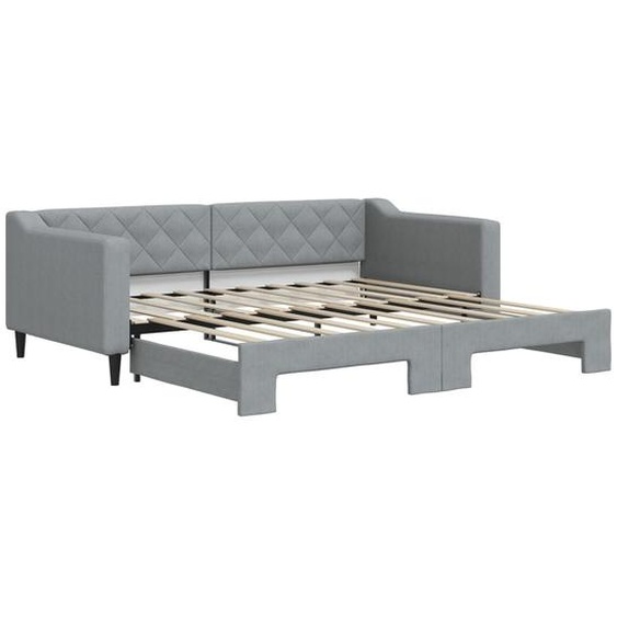 vidaXL Lit de jour extensible gris clair 90x190 cm Tissu