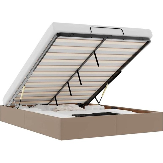 vidaXL Lit ottoman sans matelas Cappucino 140x200cm simili-cuir