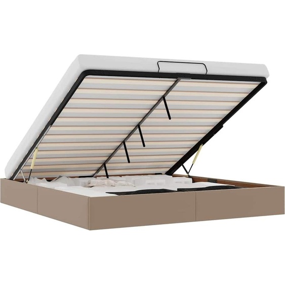 vidaXL Lit ottoman sans matelas Cappucino 160x200cm simili-cuir