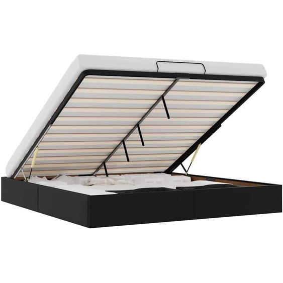 vidaXL Lit ottoman sans matelas noir 200x200 cm similicuir