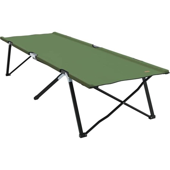 vidaXL Lit pliant pour camping Vert 206 x 76 x 74 cm