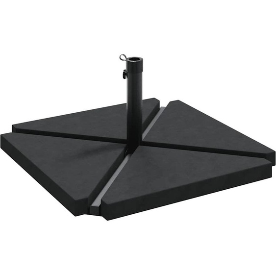 vidaXL - Lot de 5 supports pour parasols, granit et acier