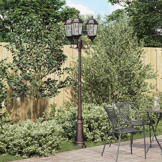 vidaXL Lumière de jardin bronze 61 x 53 x 235 cm aluminium et verre
