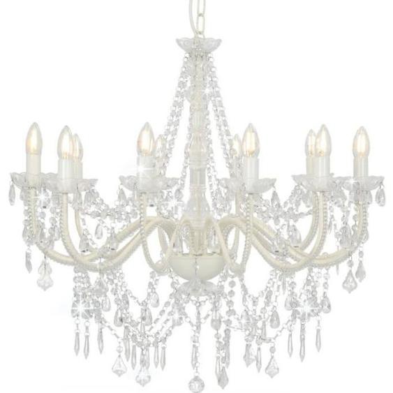vidaXL Lustre avec Perles Lampe Suspendue Plafonnier Luminaire Eclairage Intérieur Salon Salle de Séjour Chambre à Coucher 281608