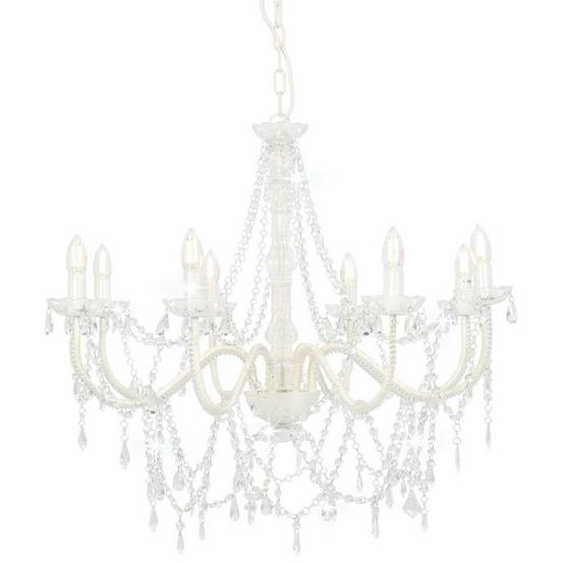 vidaXL Lustre avec Perles Lampe Suspendue Plafonnier Luminaire Eclairage Intérieur Salon Salle de Séjour Chambre à Coucher 281604
