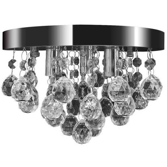 vidaXL Lustre Plafonnier Contemporain Cristal Lampe Lampe Suspendue Eclairage 240688