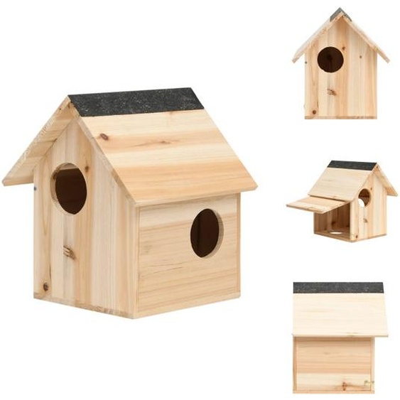 vidaXL Maison décureuil en sapin massif 26x25x29 cm - Habitats & Enclos pour petits animaux