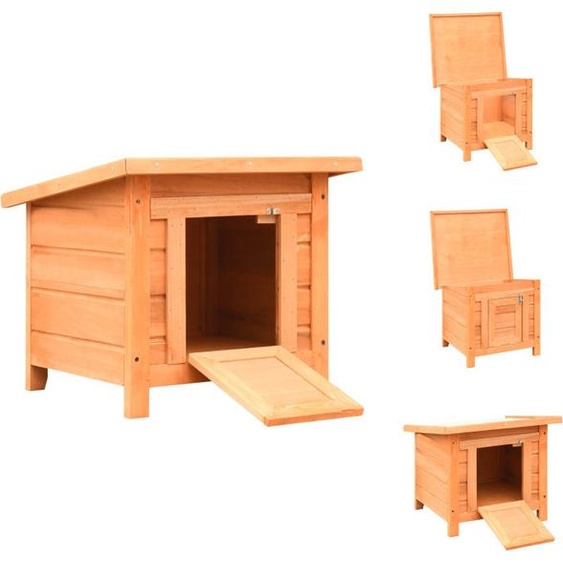 vidaXL Maison pour chats 50x46x43,5 cm Bois de pin & sapin - Arbres à chats