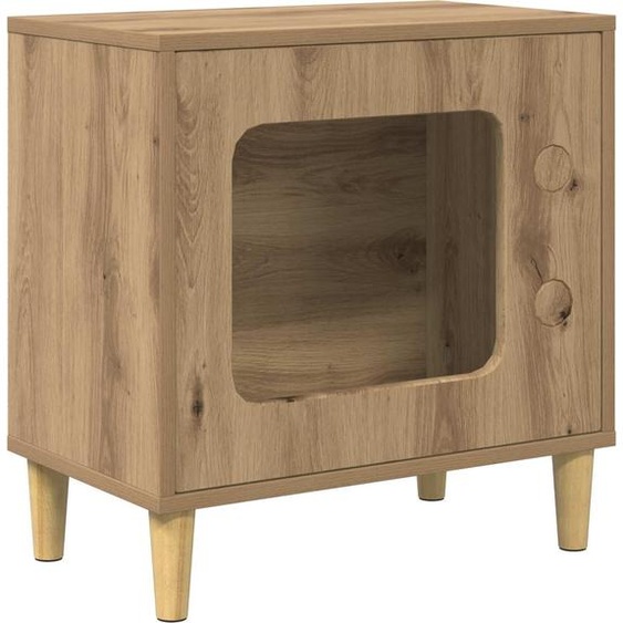 vidaXL Maison pour chats Artisanat chêne 51 x 30 x 52 cm Bois composite