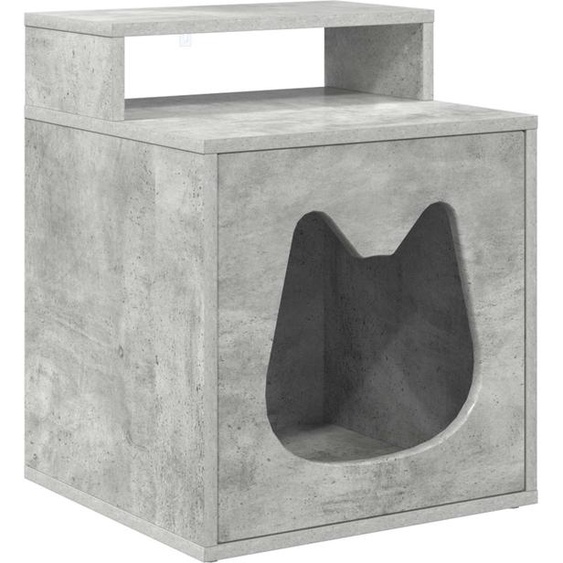 vidaXL Maison pour chats béton 42,5 x 40 x 53,5 cm Bois composite