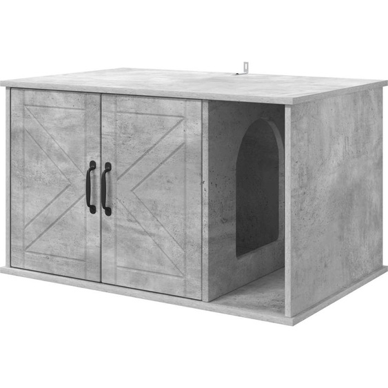 vidaXL Maison pour chats béton 85 x 55 x 50 cm Bois composite