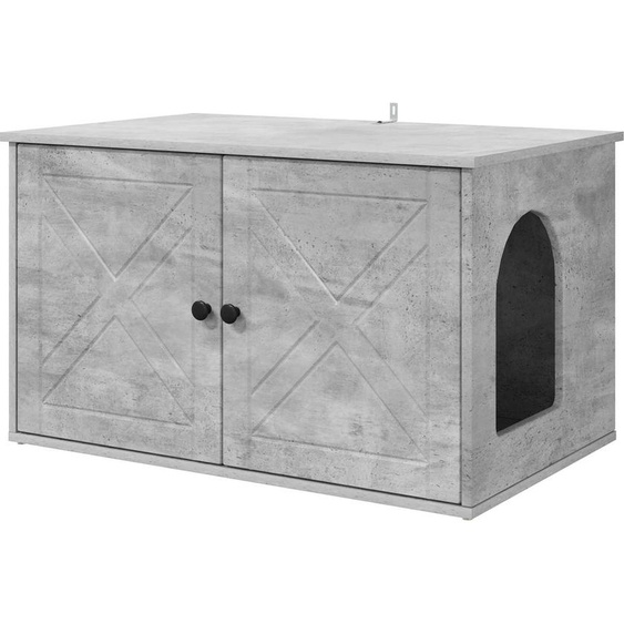 vidaXL Maison pour chats béton 85 x 55 x 50 cm Bois composite