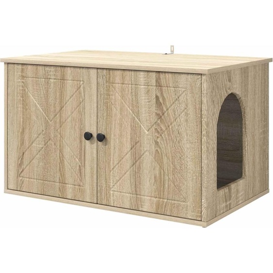 vidaXL Maison pour chats Sonoma 85 x 55 x 50,5 cm Bois composite