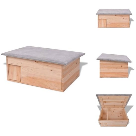 vidaXL Maison pour hérissons 45x33x22 cm Bois - Habitats & Enclos pour petits animaux