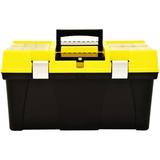 vidaXL Mallette à outils en plastique 595 x 337 x 316 mm jaune