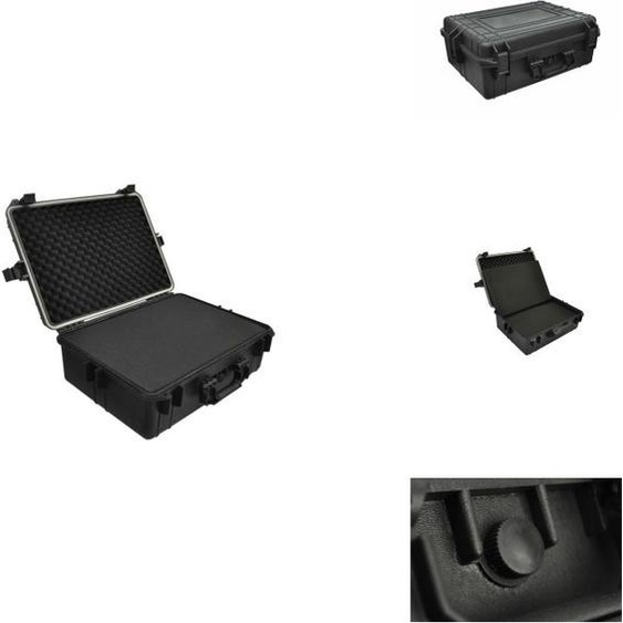 vidaXL Mallette de transport noire avec mousse 35 L de capacité - Caisses à outils