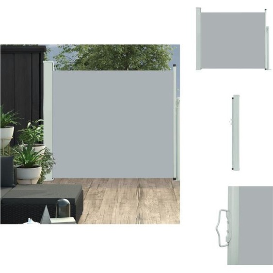 vidaXL Marquise latérale extensible 100x300 cm Gris - Parasols & Protection solaire