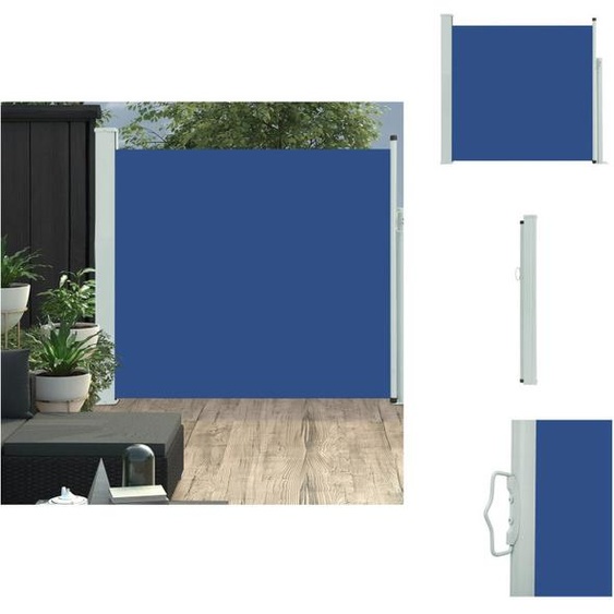vidaXL Marquise latérale extensible 170x300 cm Bleu - Parasols & Protection solaire