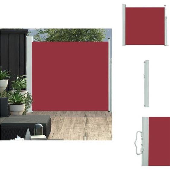 vidaXL Marquise latérale extensible 170×300 cm Rouge - Parasols & Protection solaire