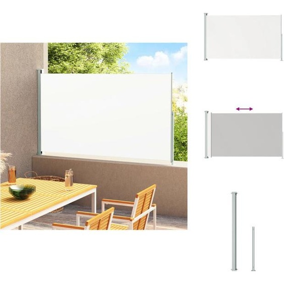 vidaXL Marquise latérale extensible 180x300 cm Crème - Parasols & Protection solaire
