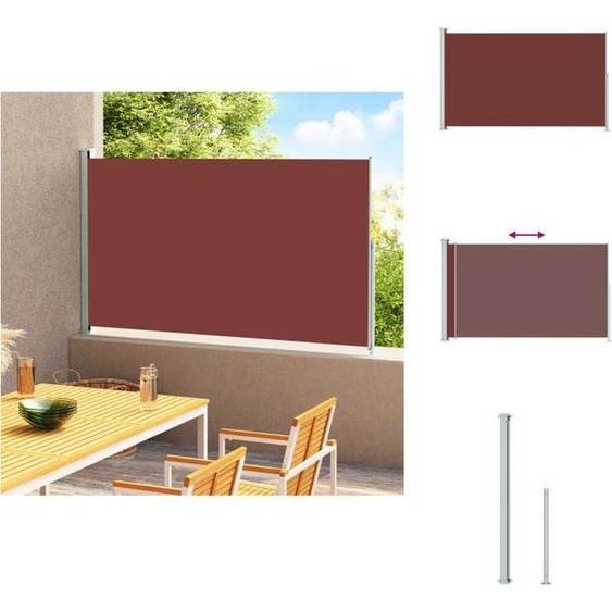 vidaXL Marquise latérale extensible 180x300 cm Marron - Parasols & Protection solaire