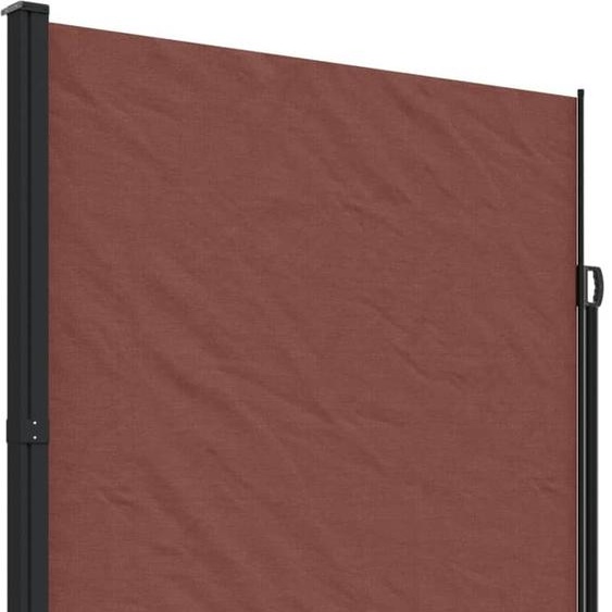 vidaXL Marquise latérale extensible brun 220x600 cm